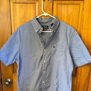 Chaps Blue Casual Button Down Shirt